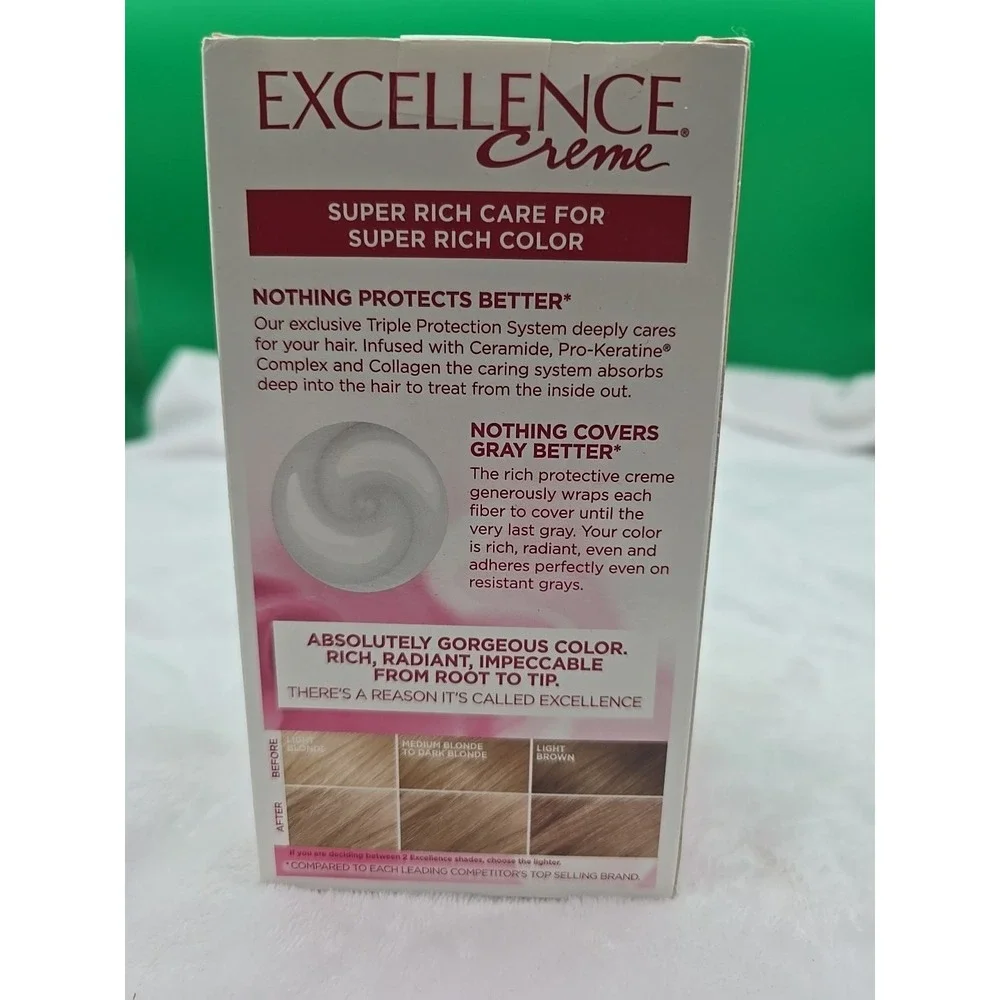 L'Oreal Paris Excellence Creme Permanent Triple Care Hair Color, 8 Medium‎